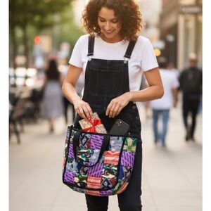 Multicolor Patchwork Tote Bag